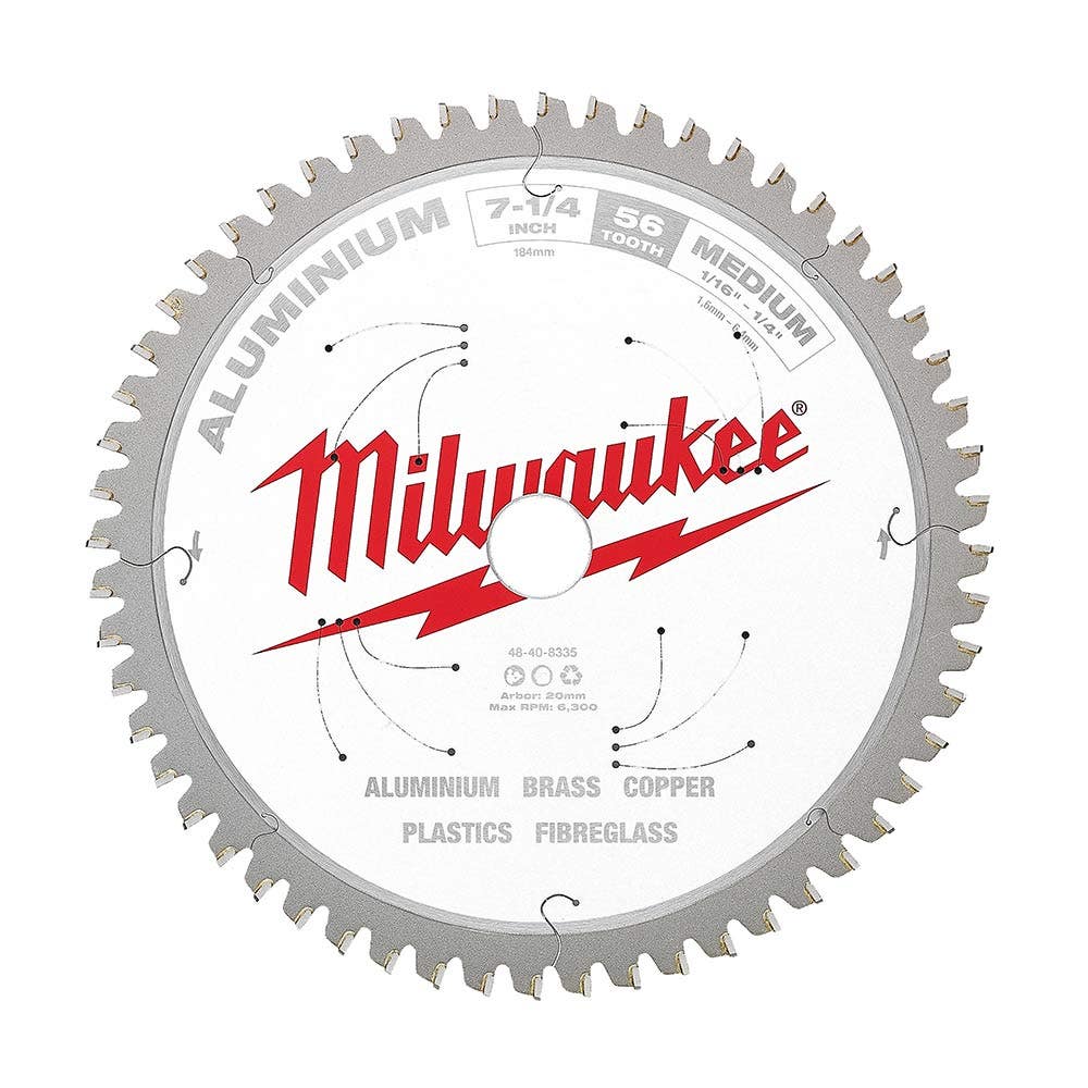 MILWAUKEE 184mm 56T TCT Blade Circular Saw for Alum  48408335