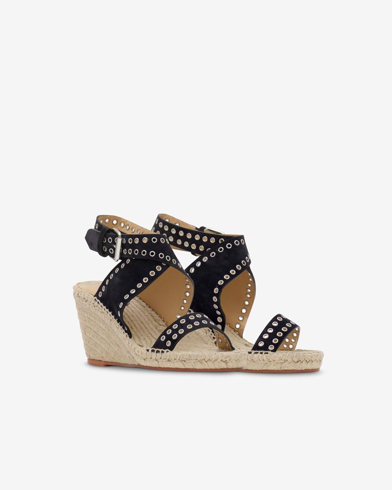 ESPADRILLES COMPENSÉES EN CUIR IRIANE