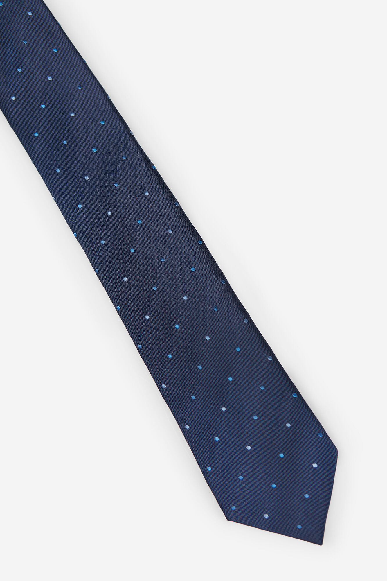 Gravata de seda Lunar - Azul marinho