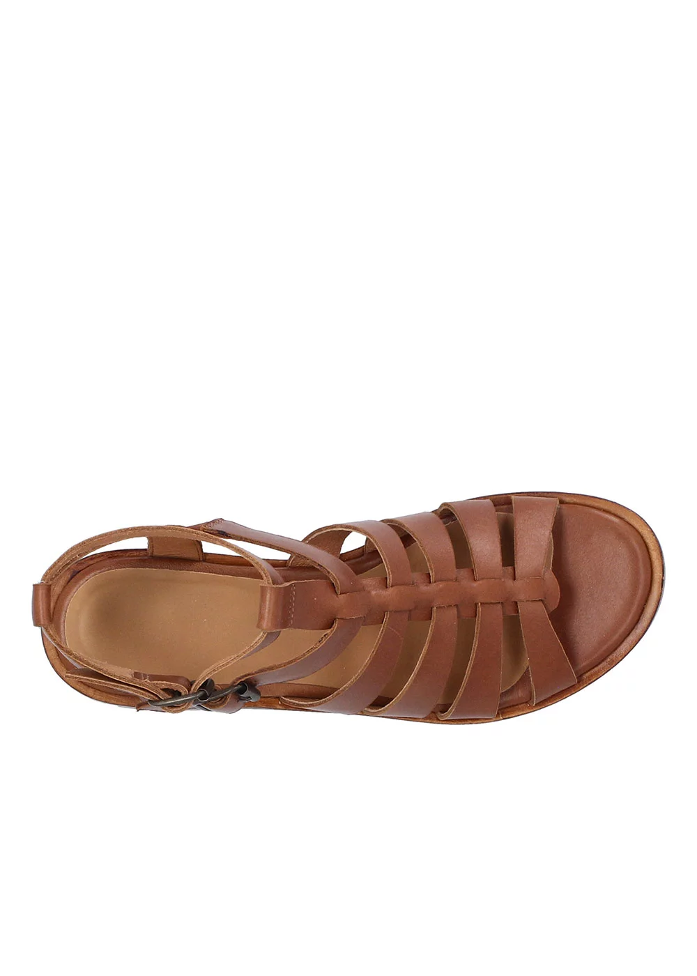 SANDALE SPARTIATE ANTOINETTE CUIR CAMEL