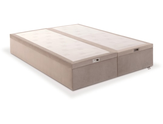 TEMPUR - Sommier 140 x 190 Premium 140x190cm velours gris perle D65