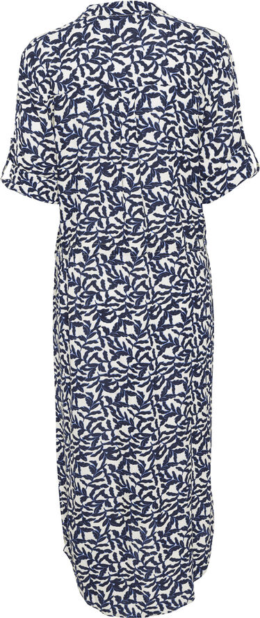 Soaked in Luxury SLZaya Dress Night sky leaf print