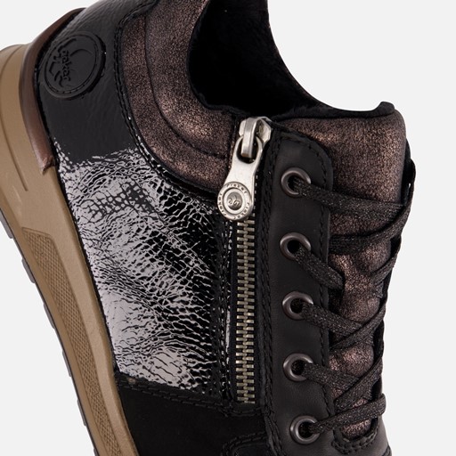 Rieker Sneakers zwart Nubuck