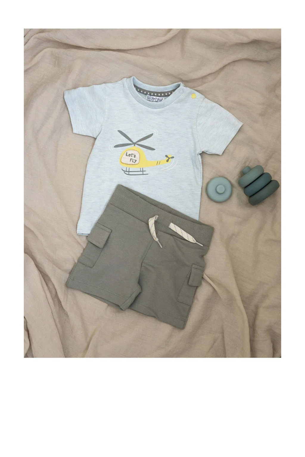 Dirkje sweatshort grijsgroen