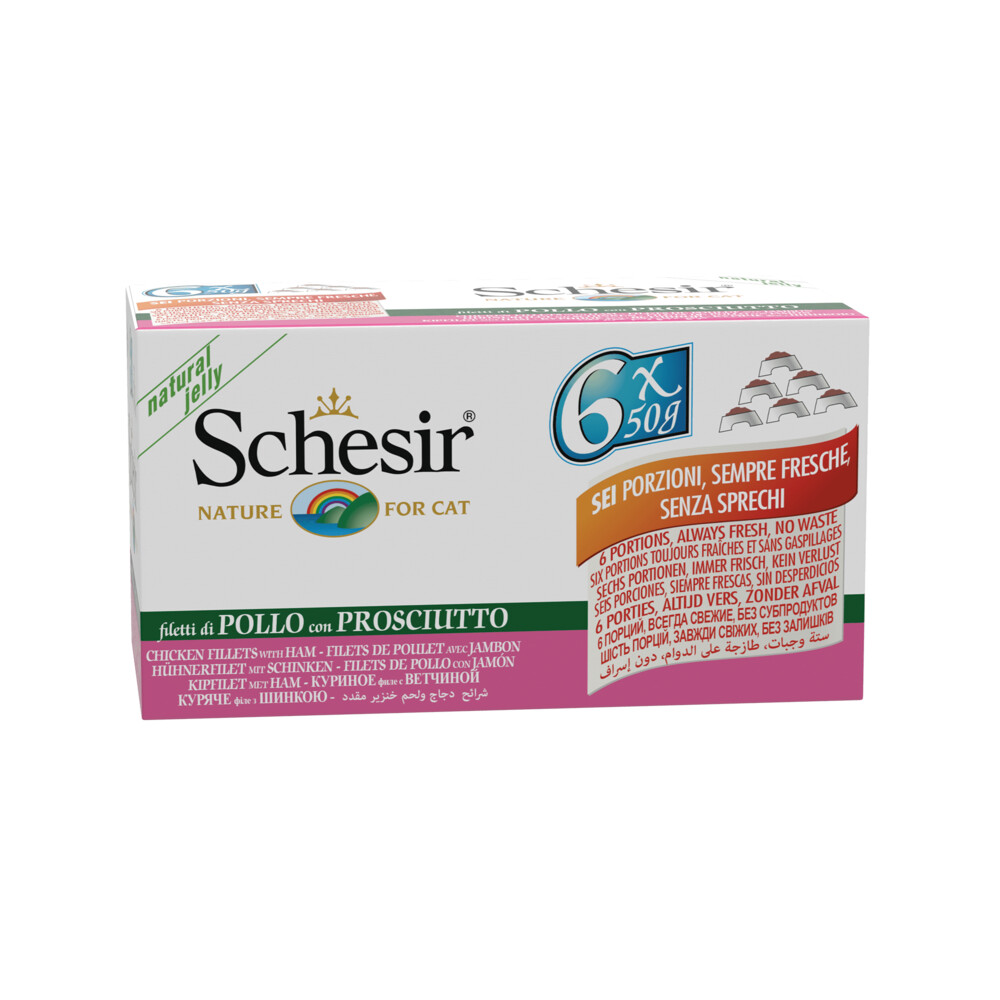 Schesir Kattenvoer Kipfilet - Ham6 x 50 gr