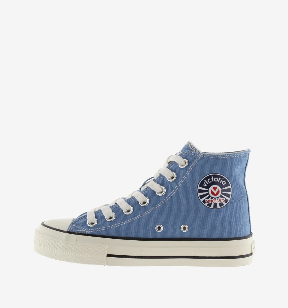 TRIBU BRILLO BOTTINE TOILE BRILLANTE Baskets montantes en toile pour femme AZUL