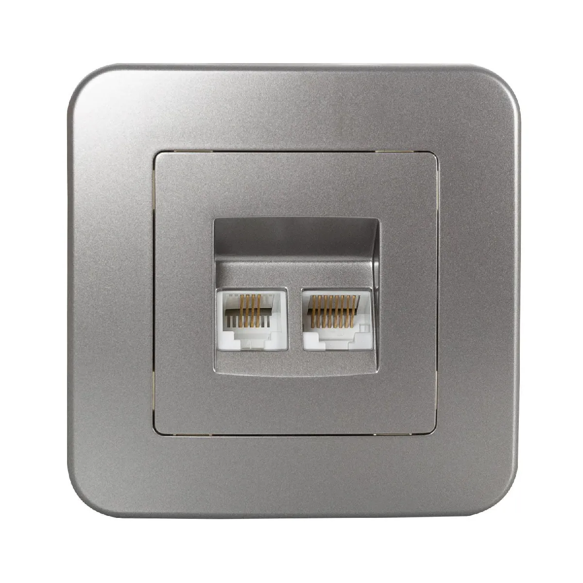 Ledkia RJ45 Internet + RJ11 Classic - Argent