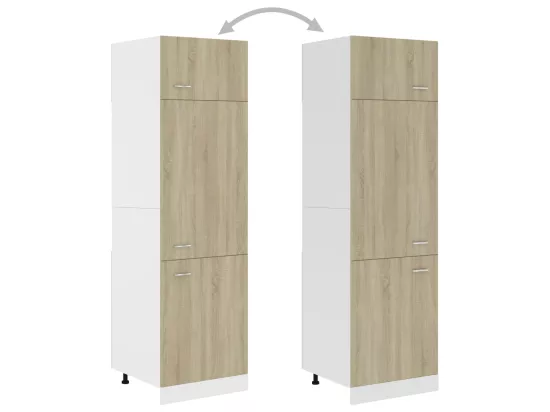 Armoire de réfrigérateur Chêne sonoma Bois d’ingénierie