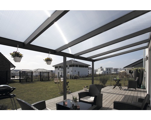 SKAN HOLZ Garda terrasoverkapping 434x257 cm antraciet