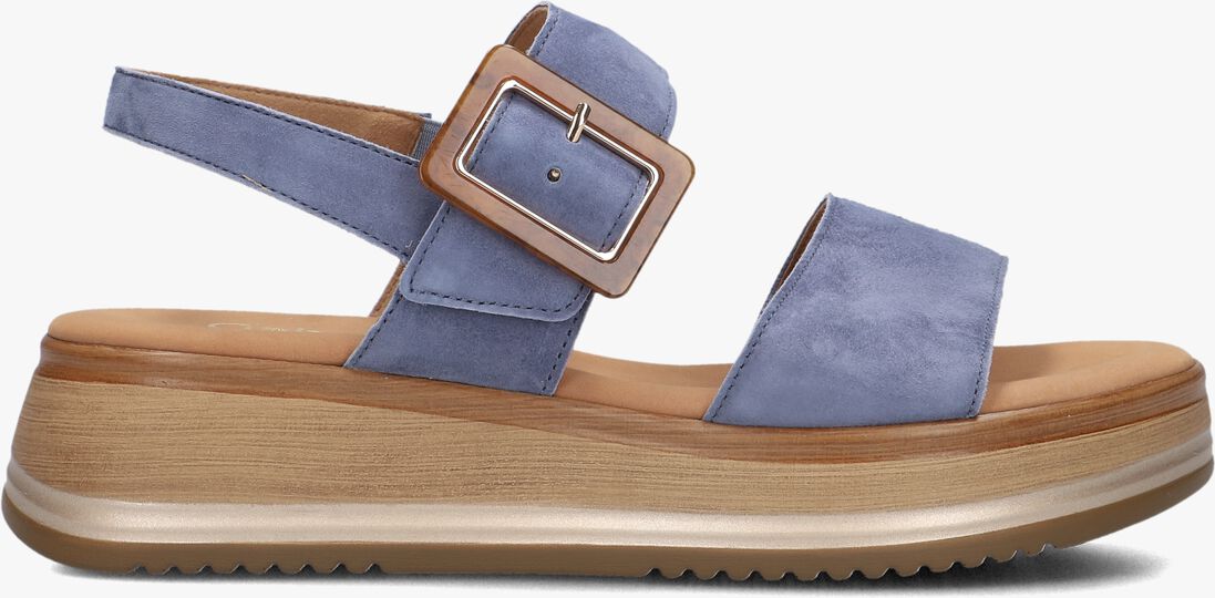 blauwe gabor platte sandalen 744
