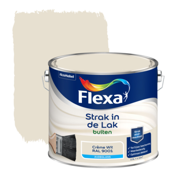 Flexa Strak in de Lak buitenlak zijdeglans RAL 9001 crème wit 2,5 liter