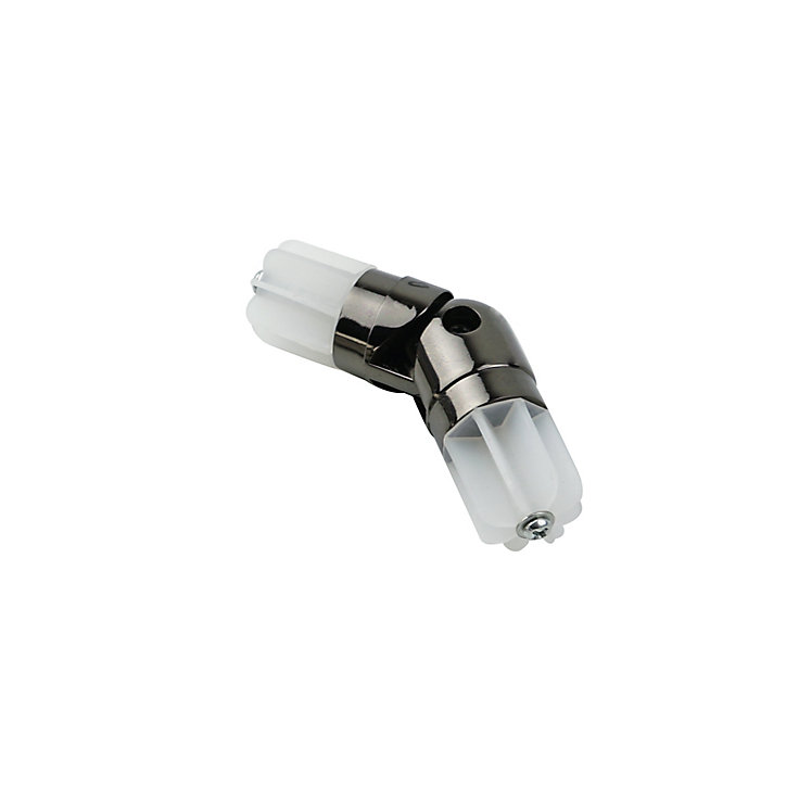 Raccord coudé pour barre à rideau Kimlos GoodHome ⌀28 mm noir