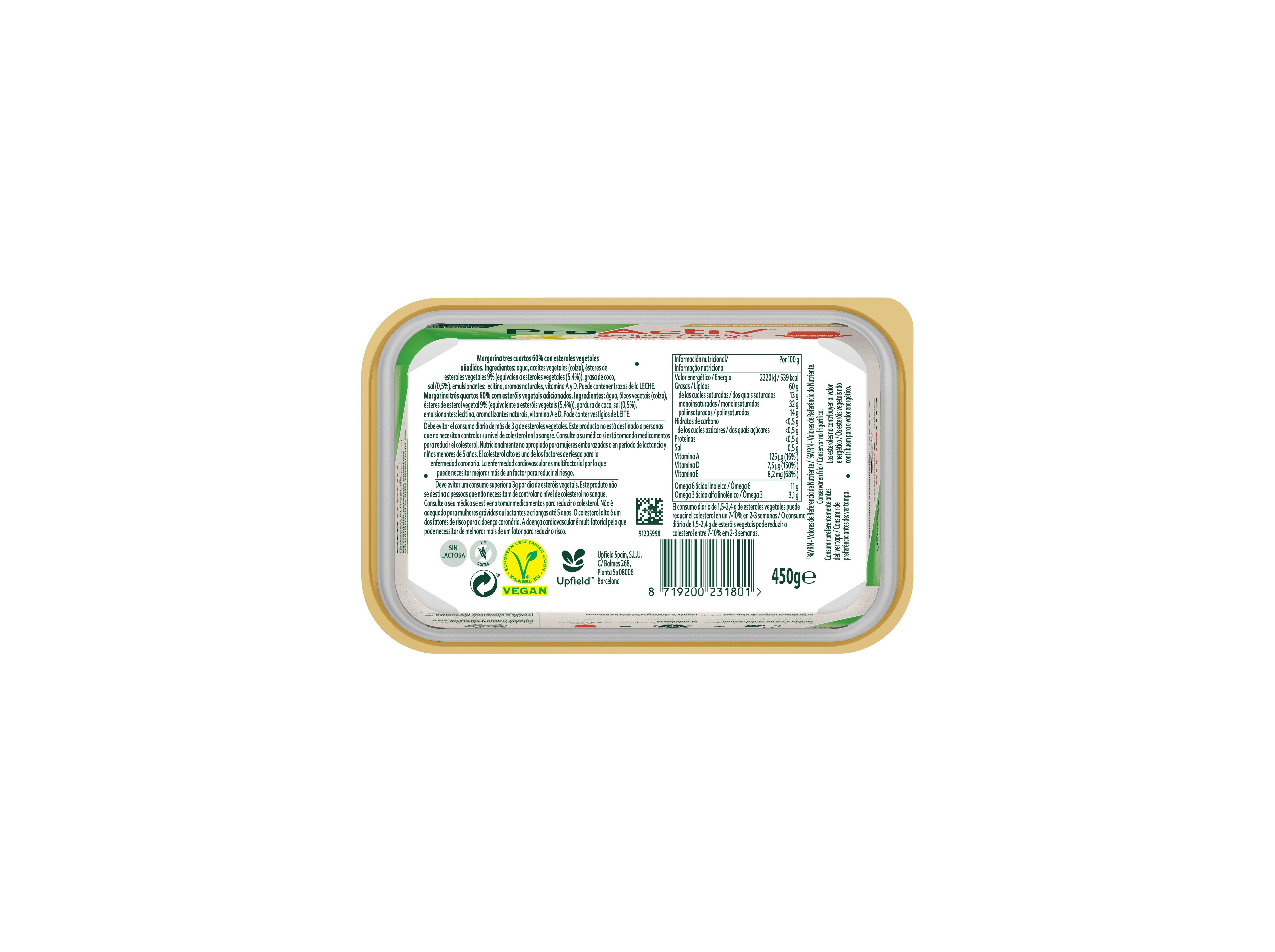 CREME BECEL VEGETAL PRO ACTIV SABOR MANTEIGA 450G