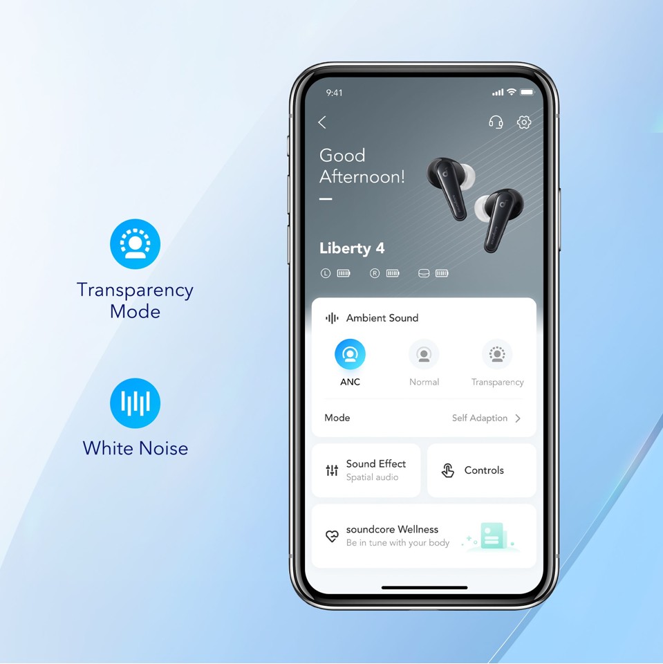 Anker - Høretelefoner - Soundcore Liberty 4 - Midnats Sort
