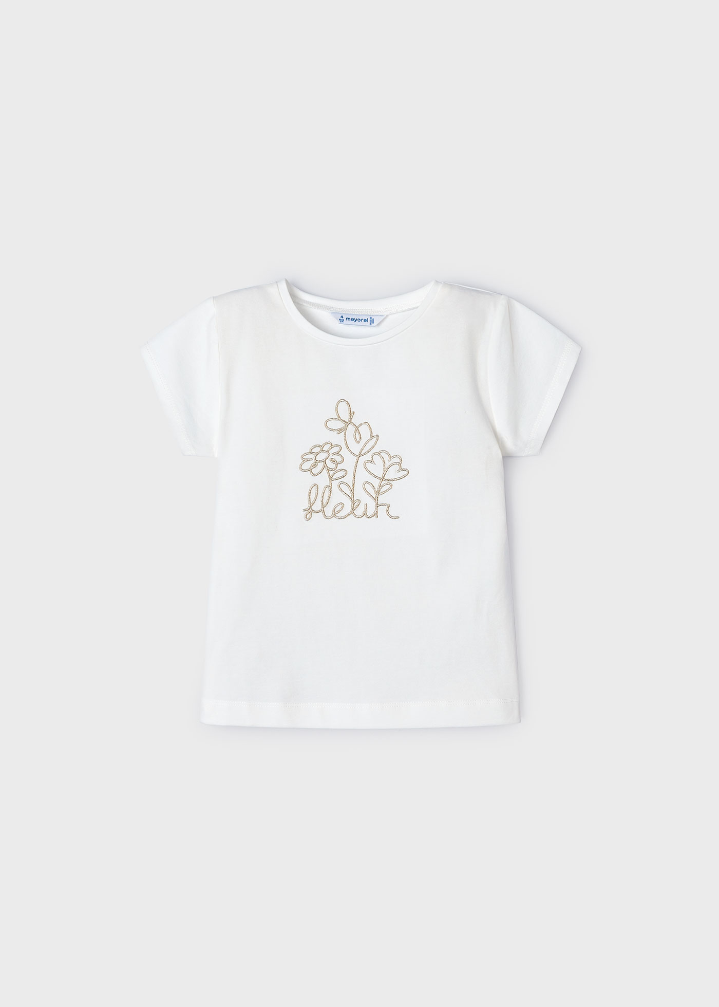 Camiseta bordada Better Cotton para meninas