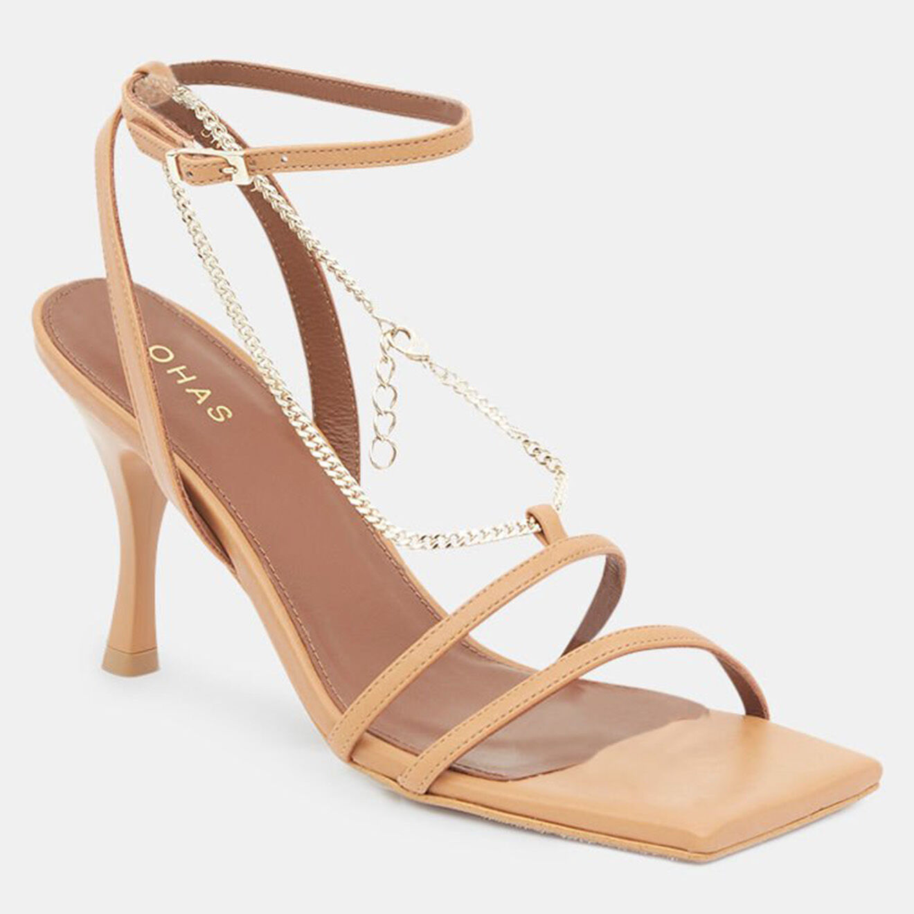 Alohas Sandales en Cuir Loan camel - Talon 8 cm