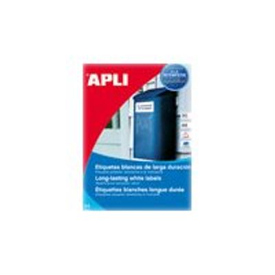 Apli Agipa - 280 Etiquettes adhésives polyester blanches - 99,1 x 38,1 mm - pour imprimantes laser - résistantes à l'humidité