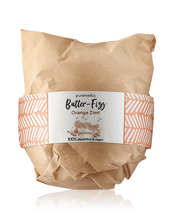 puremetics Lichaamsverzorging Butter-Fizz Badebombe Orange Zimt 220g