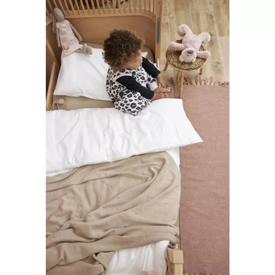 Meyco Bettwäsche Kinderbett 100 x 135 cm Uni Offwhite
