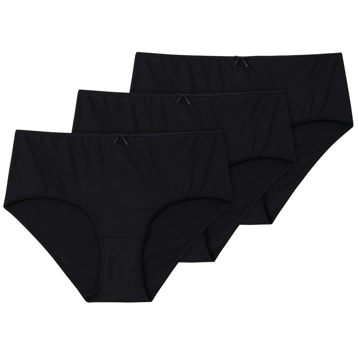 Gina Benotti 3 Damen Pantys im Basic-Look schwarz