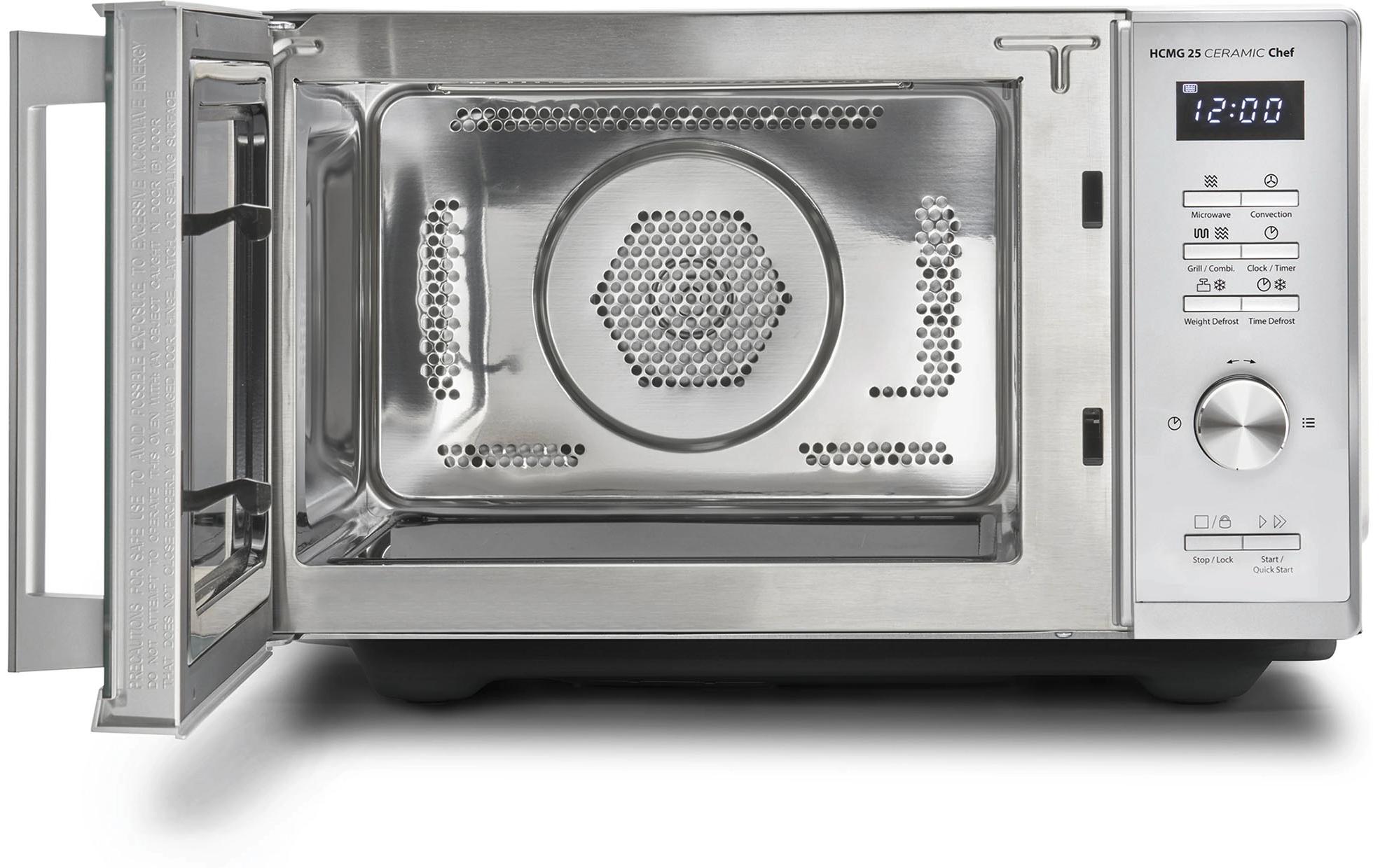 Mikrowelle mit Grill HCMG 25 Ceramic Chef Silber<br>3 in1 Design-Mikrowelle