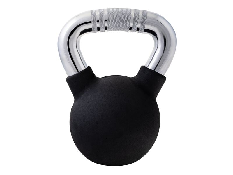 KOOR Kettlebell 6 kg, Schwarz Kugelhantel für Krafttraining