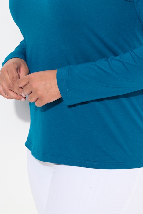 Shirt, Slim, V-Ausschnitt, Langarm