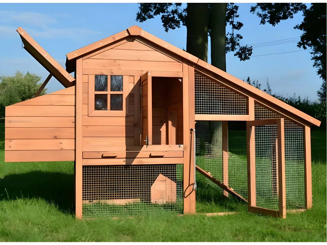 Poulailler en bois 2/5 poules 190x62x114 cm Modele 144 Confort