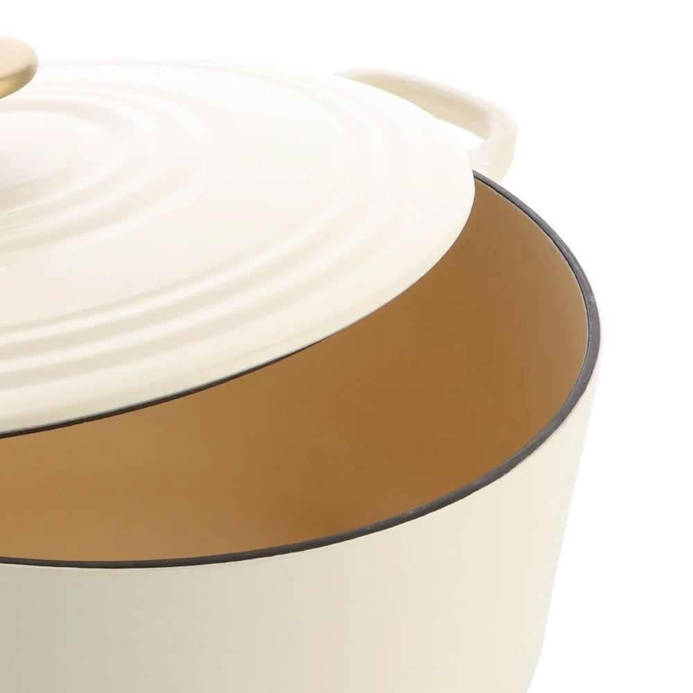 BK Bourgogne Braadpan Gietijzer - Cream White