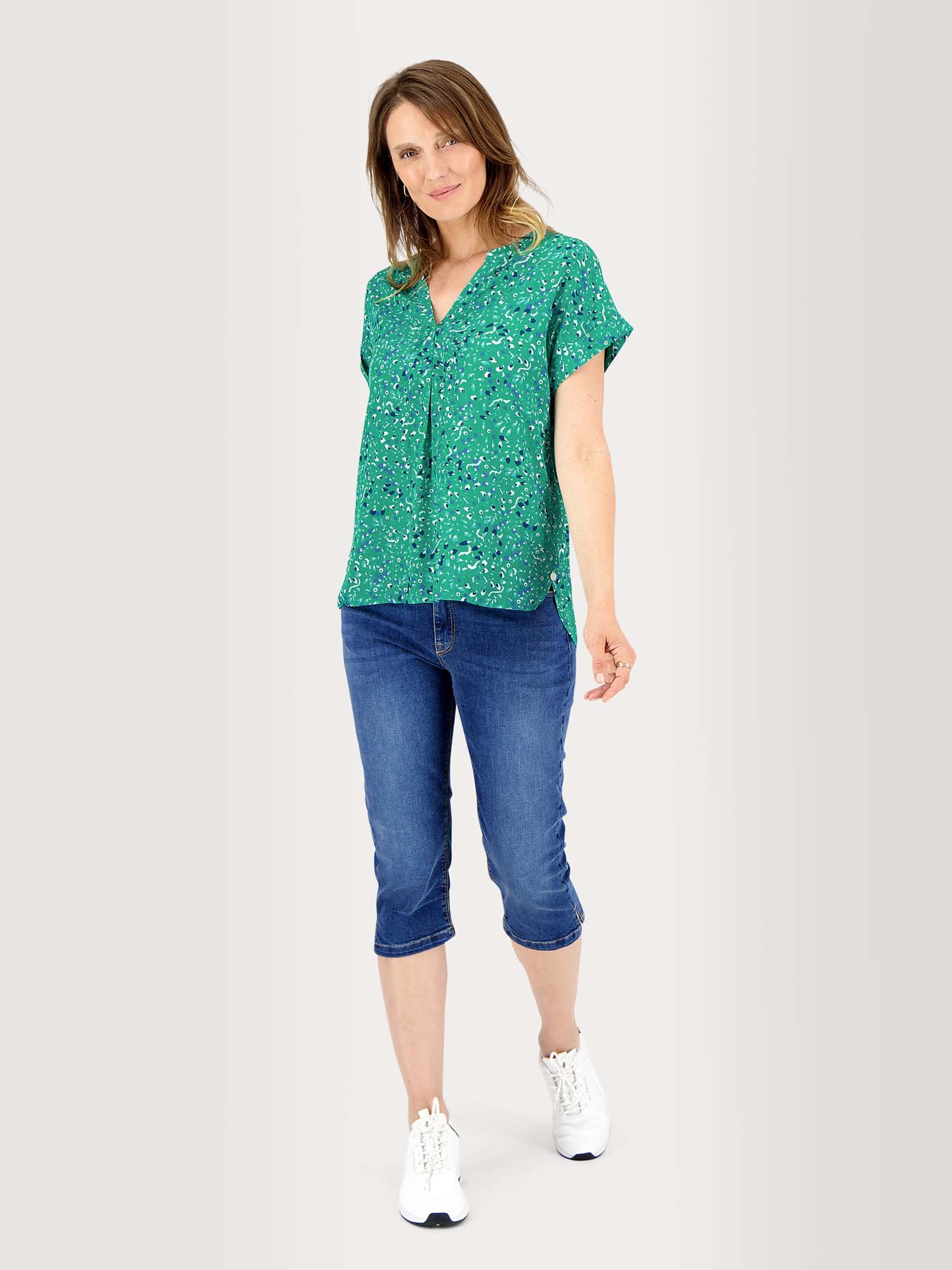 Blouse Femme Fluide & Légère Motif Vert