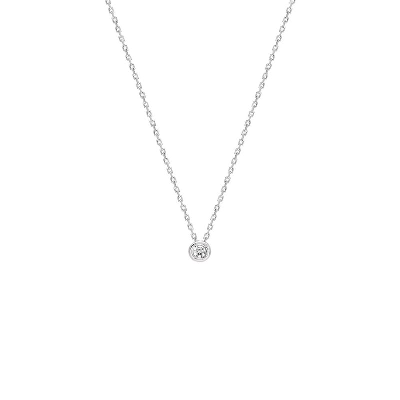 Collier Femme - Or 18 Carats - Diamant 0,04 Carats - Longueur : 42 cm