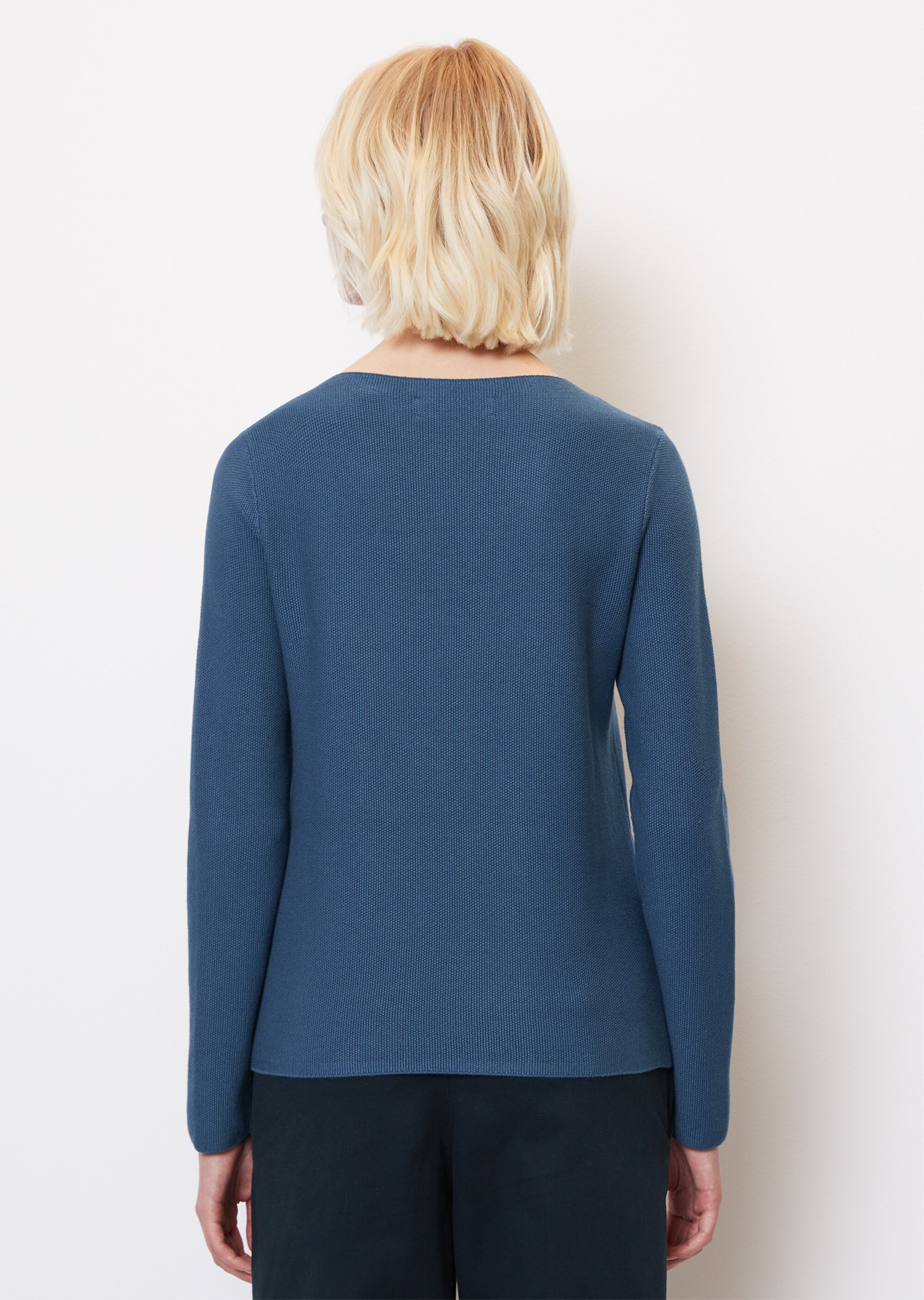 Pullover mit Reiskorn-Struktur aus softem Organic Cotton
