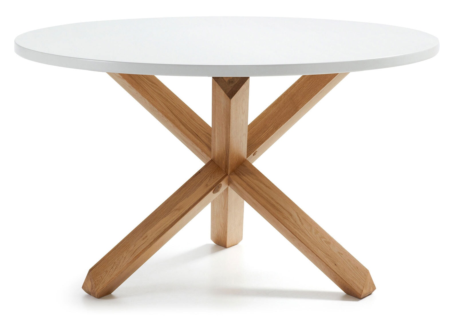 Kave Home Esstisch rund LOTUS 120 cm Buche NB /weiß NB