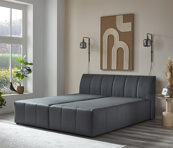 Boxspringbett 180 x 200 cm inkl. Topper, groß