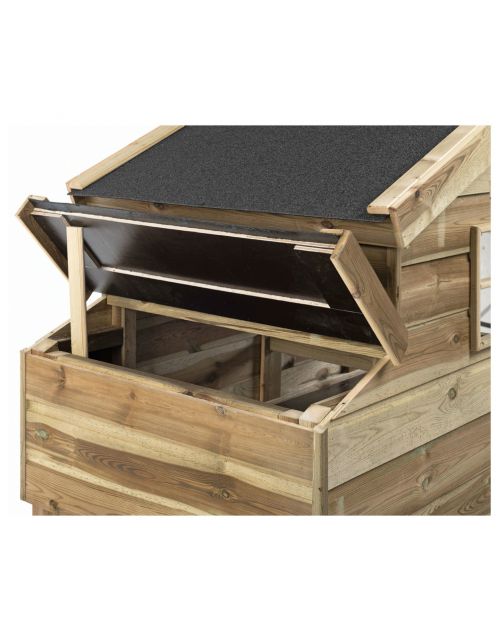 Voldux Kippenhok Jasper Xl - Kippenhok - 204x89x169 cm 134 kg Naturel
