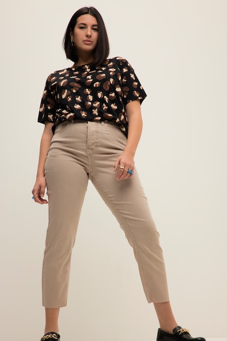 7/8-Mom-Jeans, Wide Legs, cutted Saum, 5-Pocket