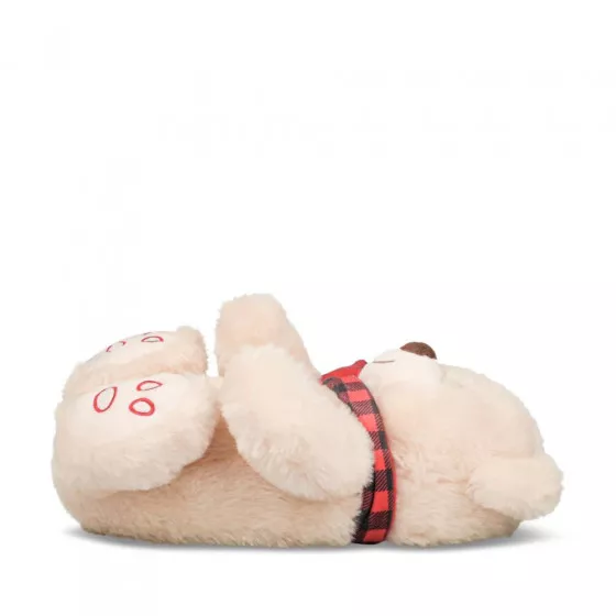 Chaussons peluche ourson BEIGE MERRY SCOTT
