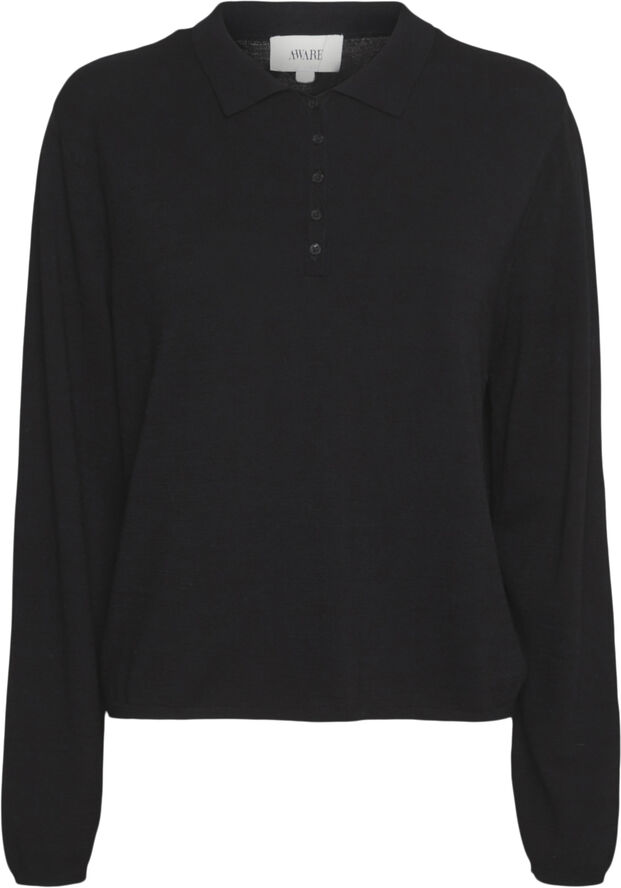 Vero Moda VMLENNY LS POLO SHIRT VMA Black