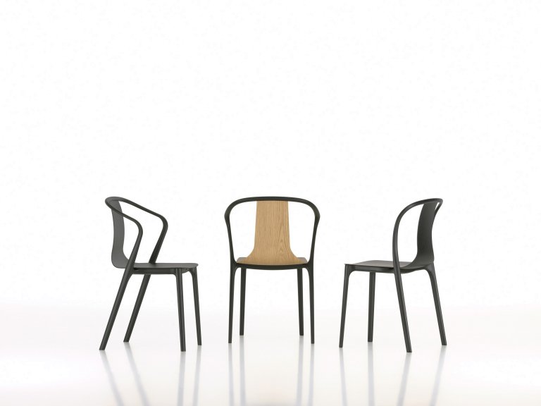 Vitra Belleville Armchair Wood stoel naturel eiken