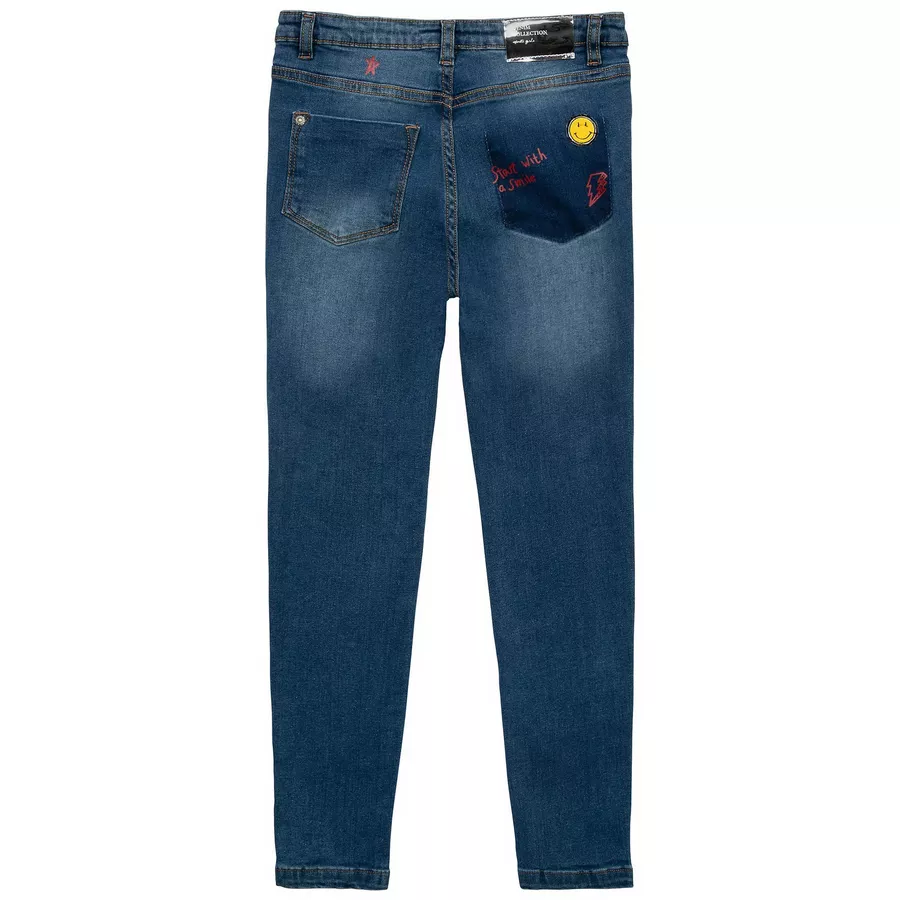 MINOTI Jeans mit Aufnähern Denim-Blau