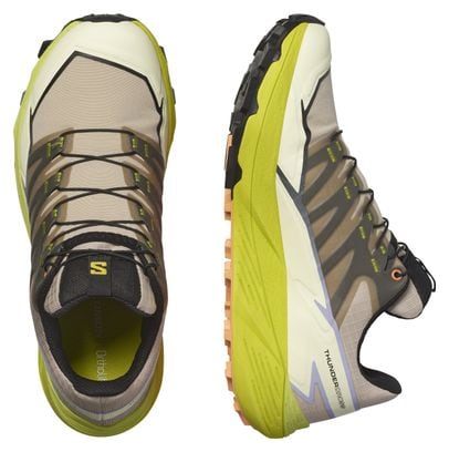 Chaussures de Trail Running Femme Salomon Thundercross Beige Jaune