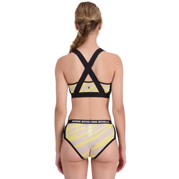 Brassière running MONS ROYALE STELLA X-BACK LOGO AOP W LIMELIGHT CAMO