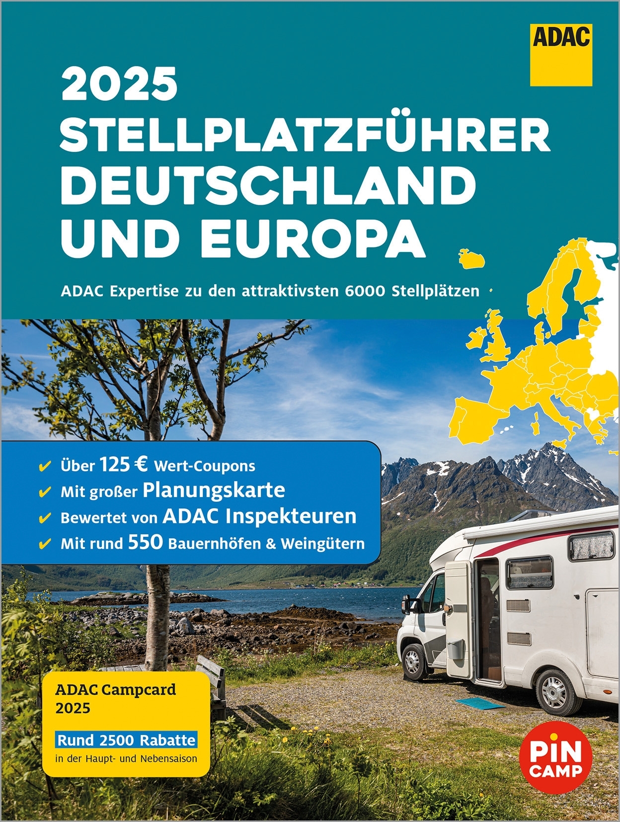 ADAC Stellplatzführer 2025 - Deutschland &amp,  Europa