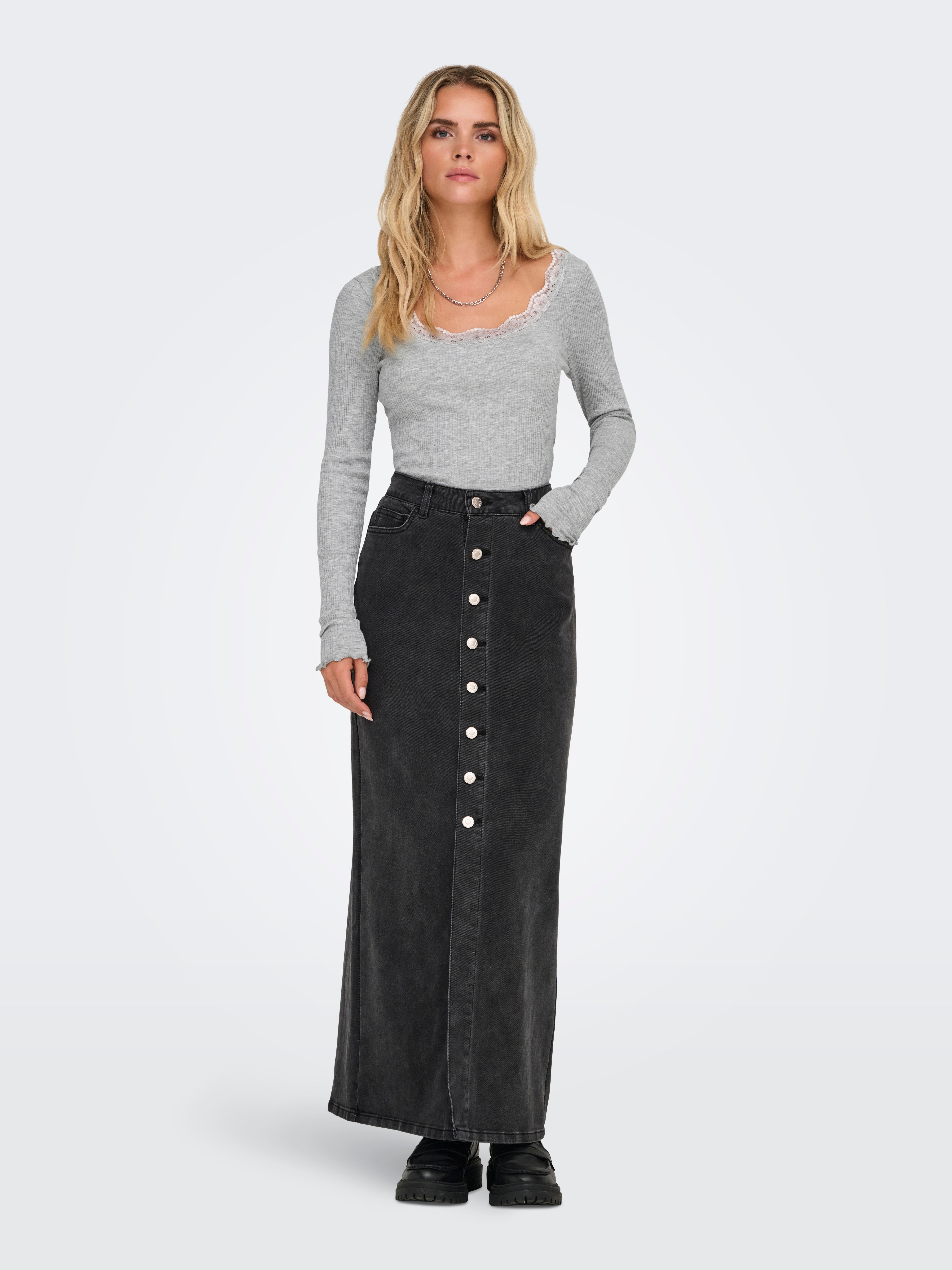 ONLXENA Top Light Grey Melange