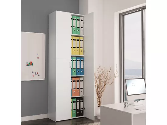 Armoire de bureau Blanc 60 x 32 x 190 cm Bois d'ingénierie