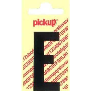Pickup plakletter E zwart mat 90 mm