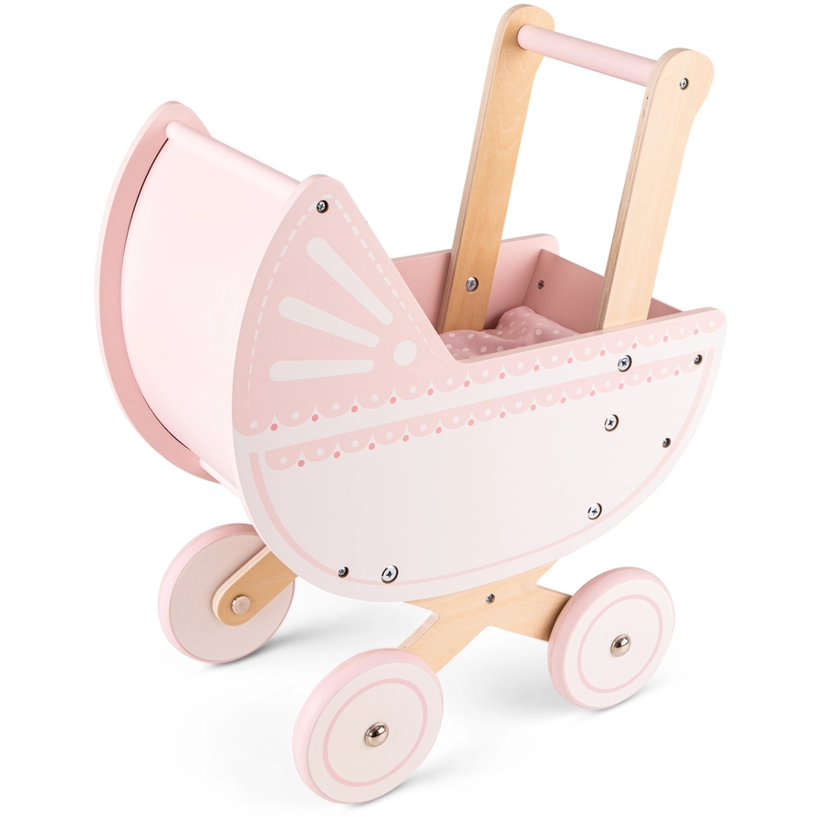 New Classic Toys Puppenwagen pink inkl. Bettgarnitur