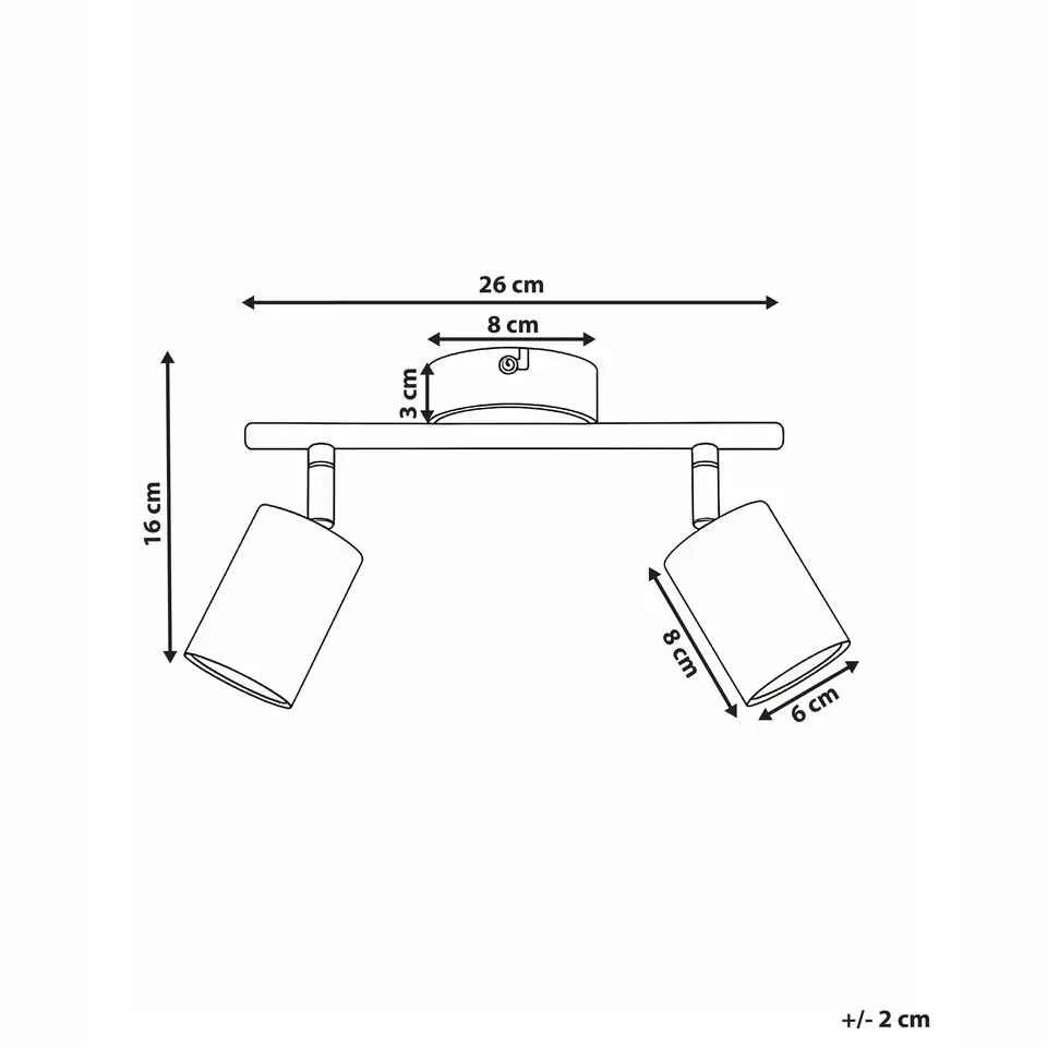 NYANDO - Plafondlamp set van 2 - Wit - Metaal