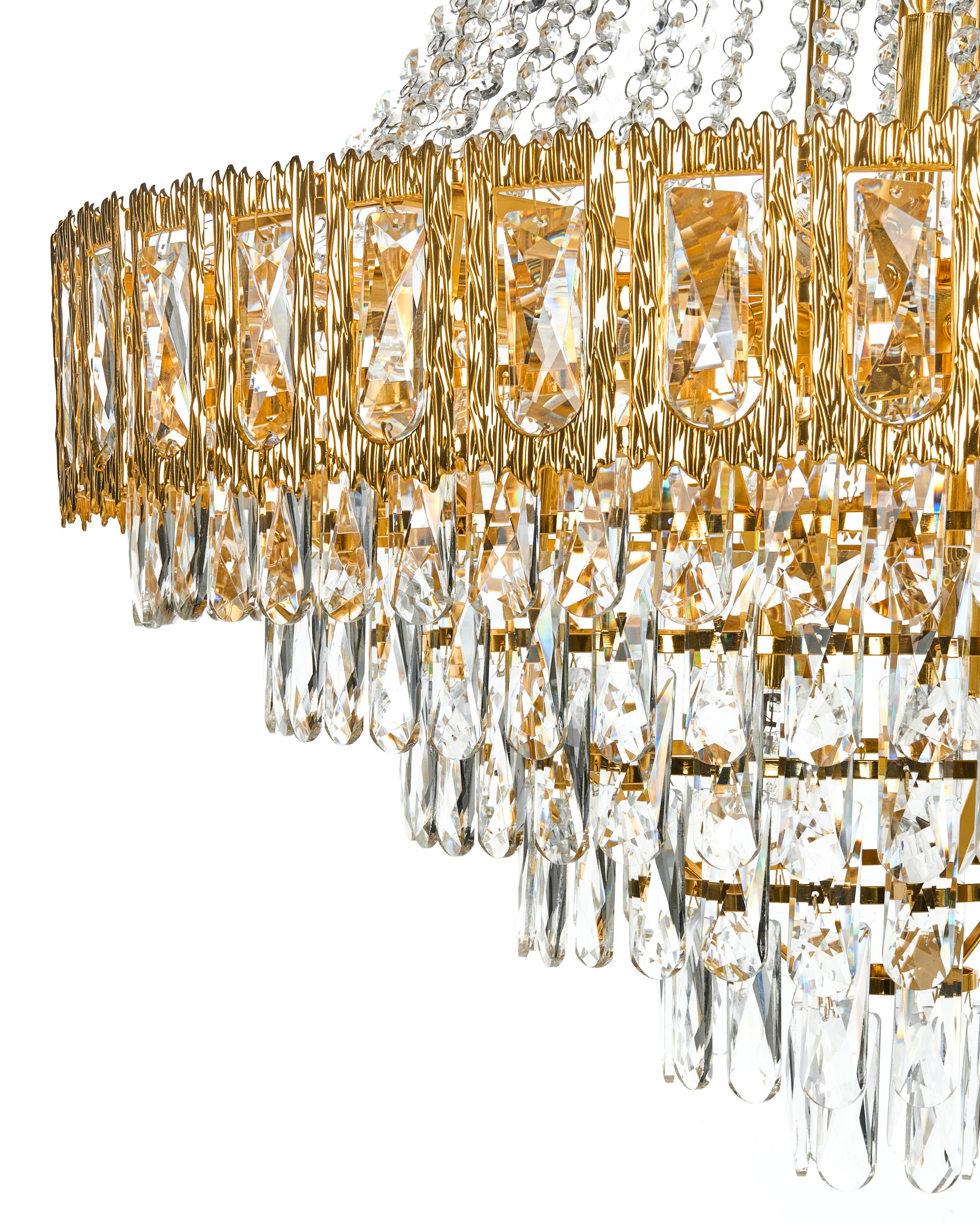 Kroonluchter MEKI Kristal Goud