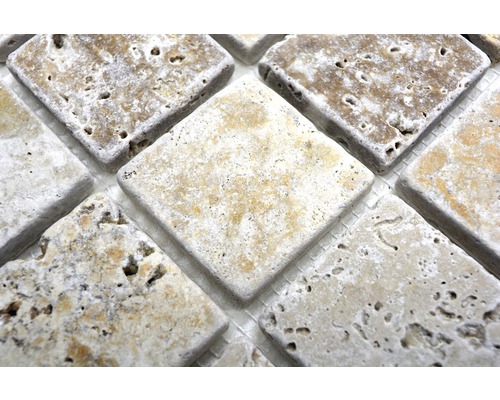 Natuursteenmozaïek XNT 46685 bruin/beige 30,5x30,5 cm